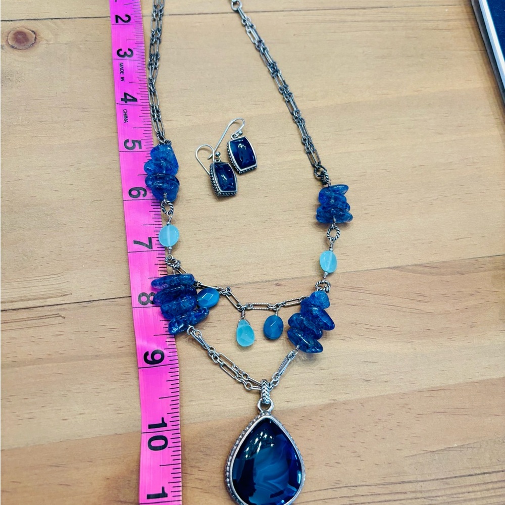 Bates sterling silver necklace and earrings